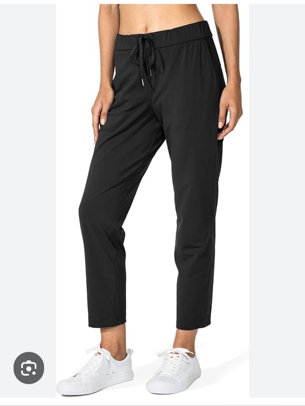 Everyday Black Drawstring Jogger Pants for Women